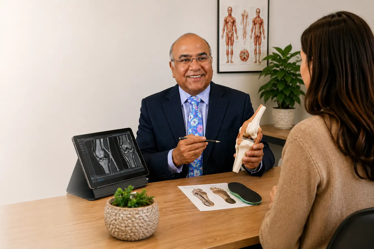 Dr George Ampat with patient
